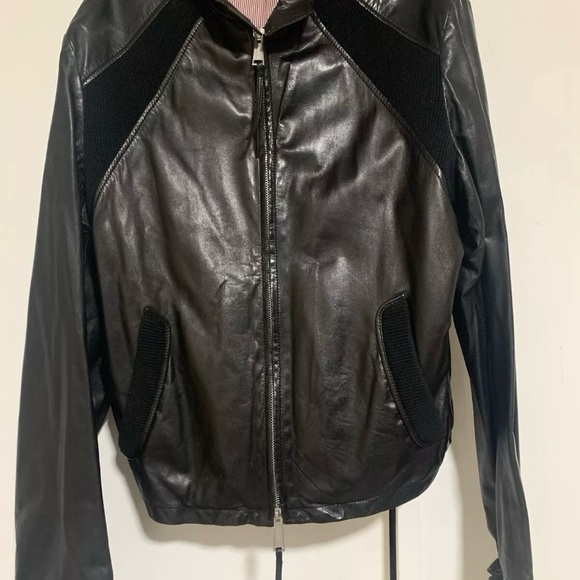 DSQUARED2 LEATHER BIKER JACKET IN SIZE 54 - Picture 5 of 10